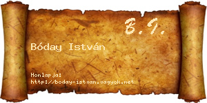 Bóday István névjegykártya